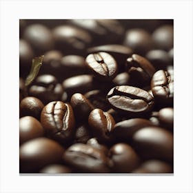 Close Up Of Coffee Beans Canvas Print