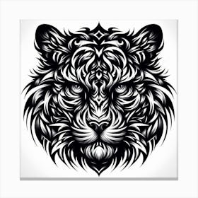 Tribal Tiger Head Canvas Print