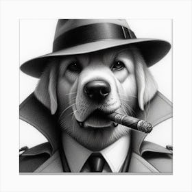 Detective Dog Canvas Print
