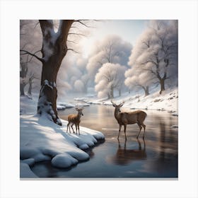 The forest in winter Canvas Print