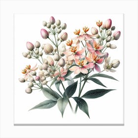 Flowers of Milkweed 3 Canvas Print