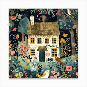 House In The Woods Canvas Print