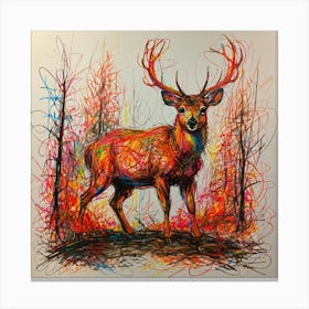 Deer In The Forest 1 Canvas Print