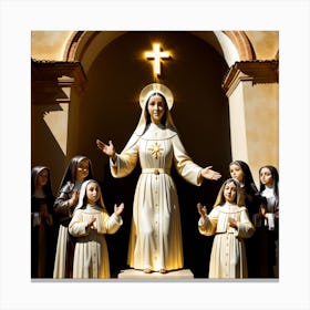 Statue Of The Virgin Canvas Print
