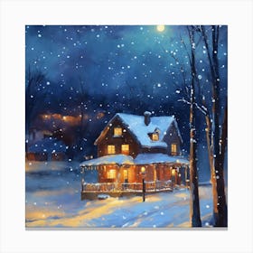 Winter Night Canvas Print