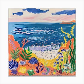 Seaside Painting Matisse Style 7 Canvas Print