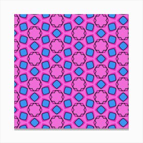 Pattern Pink Stars Texture Seamless Canvas Print