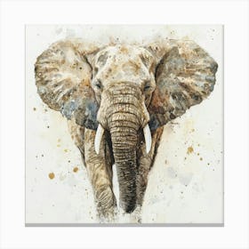 Elephant - Watercolour.Generated AI. Wall Art Print Canvas Print