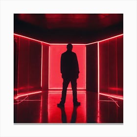 Man In A Red Room Canvas Print