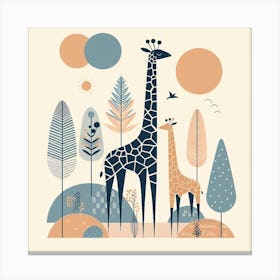 Scandinavian style, Giraffe 1 Canvas Print