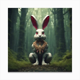 Rabbit In The Woods 40 Canvas Print