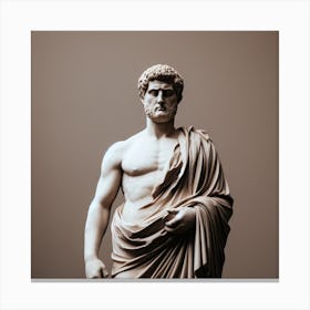 Portrait Of A Roman Statue Canvas Print