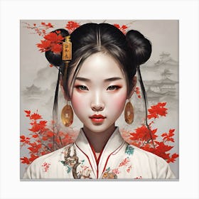 Asian Girl 5 Canvas Print
