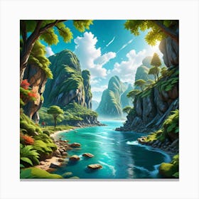 Landscape Painting 2 Canvas Print