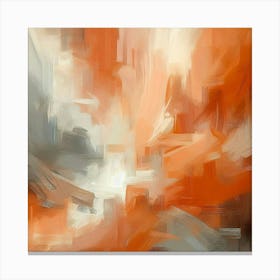 Abstract Orange And Grey Canvas Print