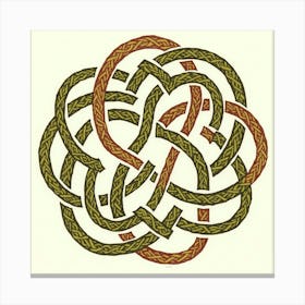 Flux Dev An Intricate Handdrawn Celtic Knot Design Featuring I 0 Canvas Print