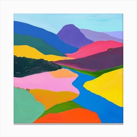 Colourful Abstract Pyrnes National Park France 3 Canvas Print