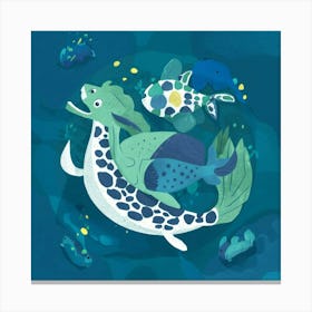 Mermaid In The Sea Canvas Print