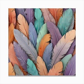 Colorful Feathers Canvas Print