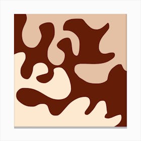 Brown & Beige Abstract Canvas Print