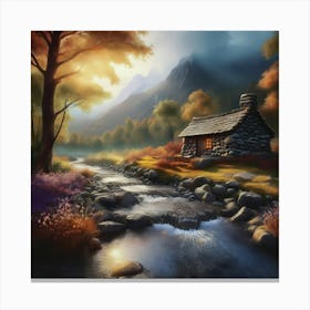 Cabin In The Woods 6 Canvas Print