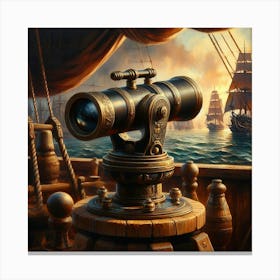 Sailor'S Telescope Canvas Print