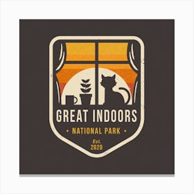 Great Indoors National Park Square Canvas Print
