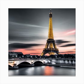 Eiffel Tower At Dusk 5 Canvas Print