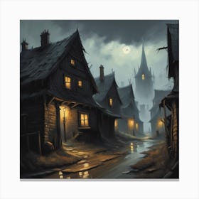 Haunted Village 1 Canvas Print