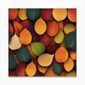 Autumn's Symphony of Leaves 5 Canvas Print