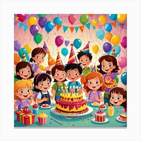 Children'S Birthday Party Canvas Print