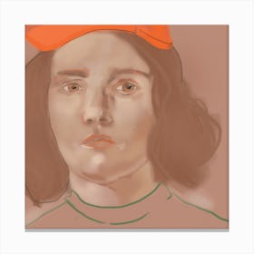 Orange Portrait 2 Canvas Print