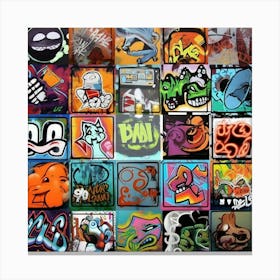 Graffiti Collage 3 Canvas Print