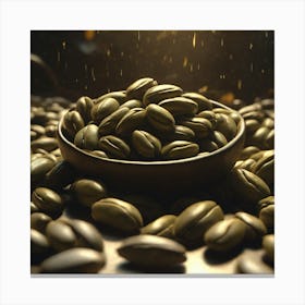 Coffee Beans In A Bowl 14 Canvas Print