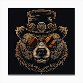 Steampunk Bear 4 Canvas Print