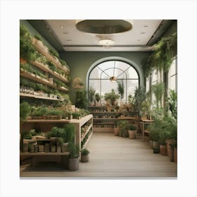 Shop Full Of Plants Canvas Print