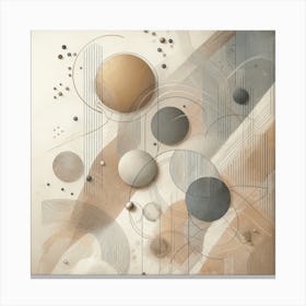 Neutral Abstract Painting Canvas Print