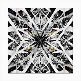 Abstract Black And White Pattern 2 Canvas Print