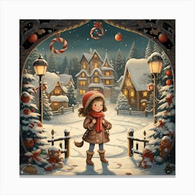 Christmas Village Canvas Print