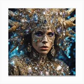 Woman In A Costume Canvas Print