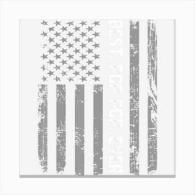 Best Pop Pop Ever Vintage American Flag For Dad Papa Canvas Print