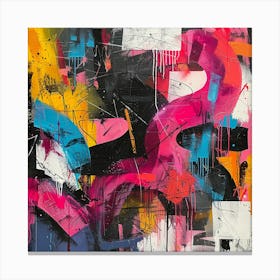 A Bold And Energetic Display Of Graffiti Art Canvas Print
