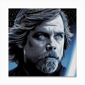 Luke Skywalker Star Wars Dot Art Print Canvas Print
