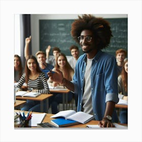 Teacher In Classroom With Students 1 Canvas Print