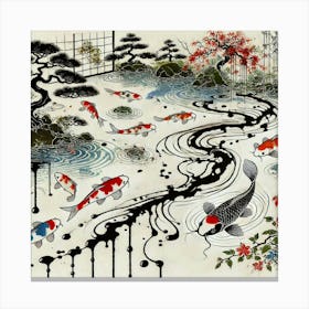 Koi Pond 19 Canvas Print