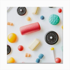 Collection Of Candy Canvas Print