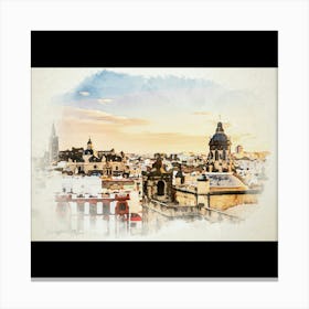 Cityscape Of Seville Canvas Print