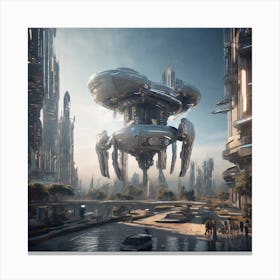 Futuristic City 331 Canvas Print