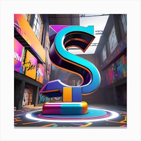 Graffiti - Letter S Canvas Print