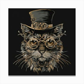 Steampunk Cat 1 Canvas Print